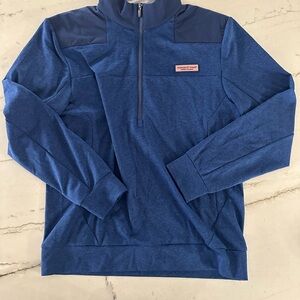 Vineyard Vines Pullover Mens Small Blue Shep Shirt Performance Quarter Zip